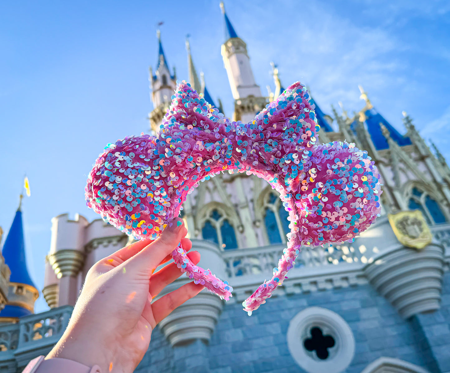 Oh Merryweather Pink/Blue Sequin Minnie Ears