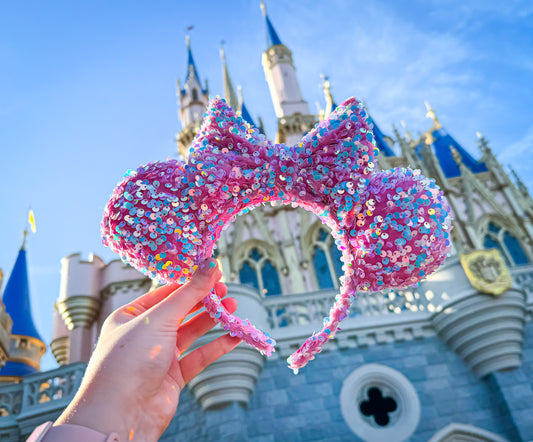 Oh Merryweather Pink/Blue Sequin Minnie Ears