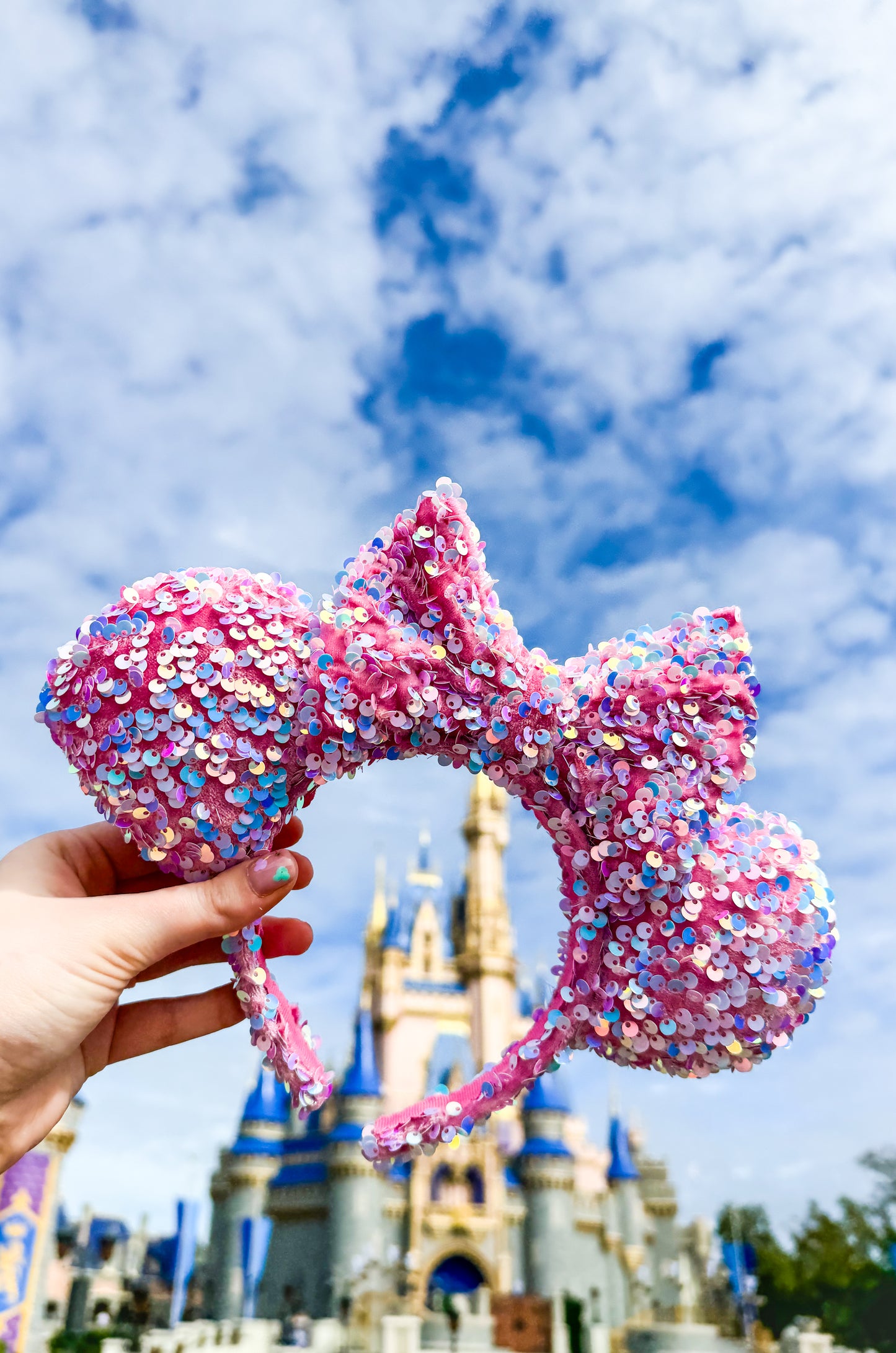 Oh Merryweather Pink/Blue Sequin Minnie Ears
