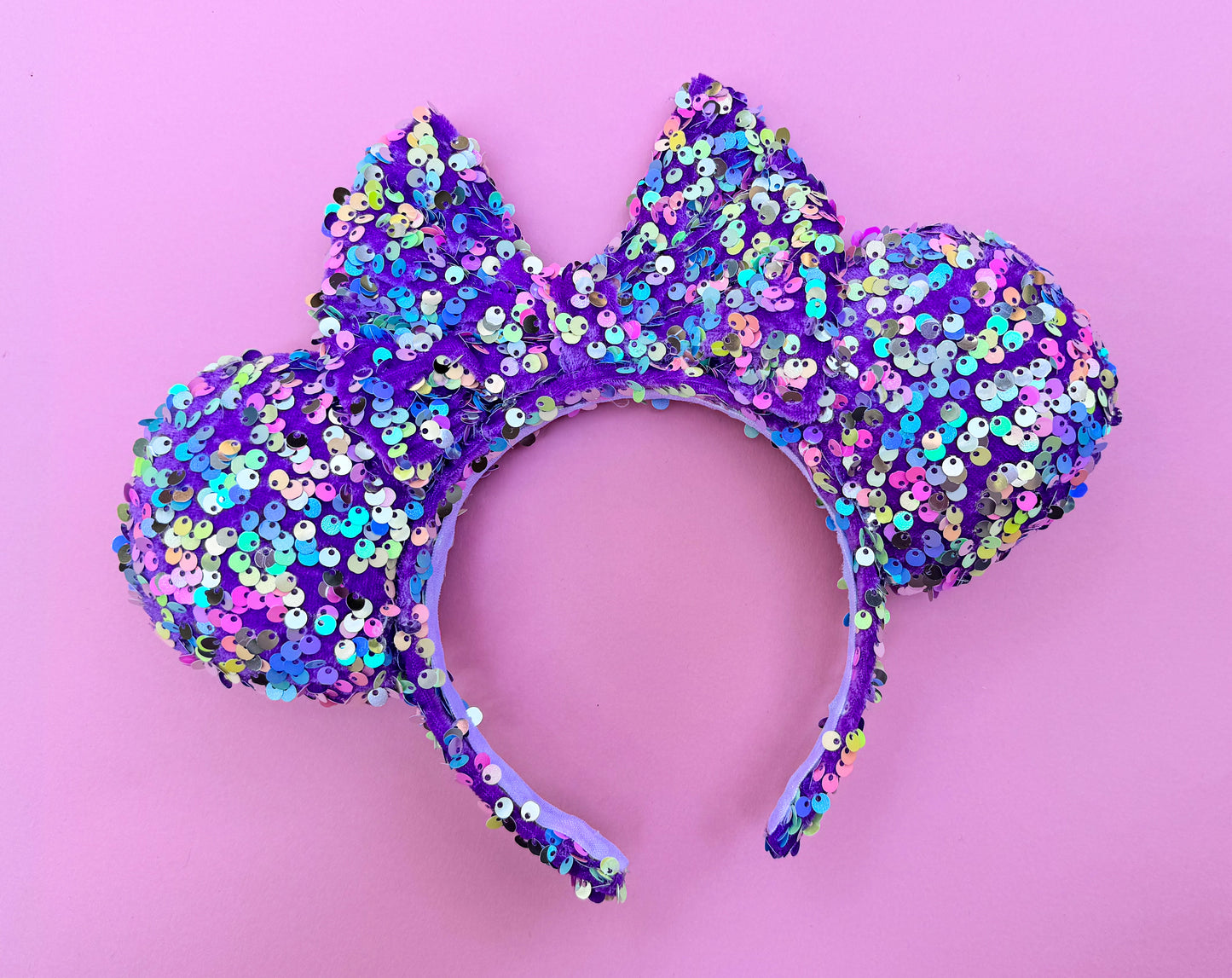 Purple Pink Skies Sequin Minnie Ears