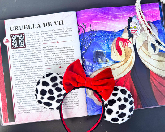 Cruella De Vil Inspired Minnie Ears