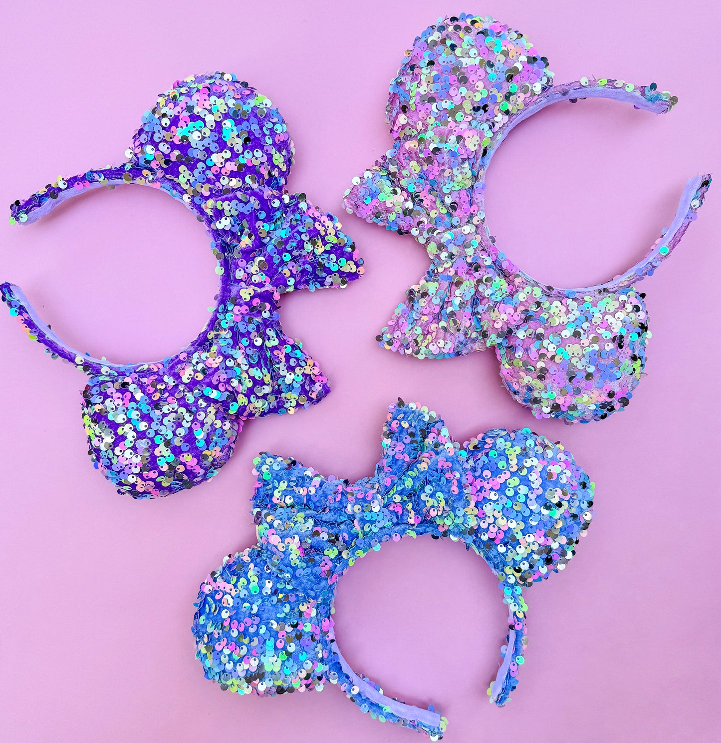 Purple Pink Skies Sequin Minnie Ears