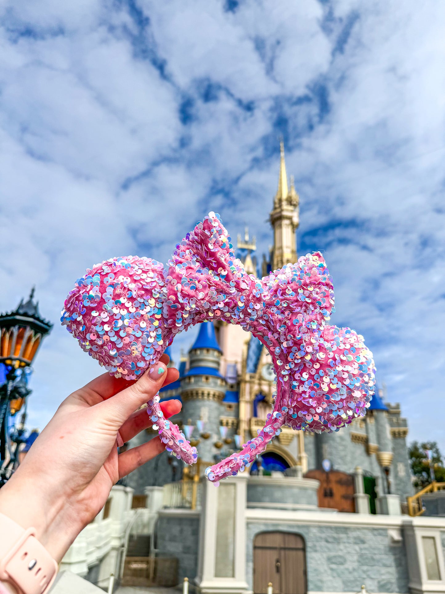 Oh Merryweather Pink/Blue Sequin Minnie Ears