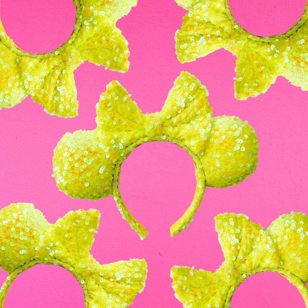 Highlight Me Yellow Sequin Inspired Minnie Ears