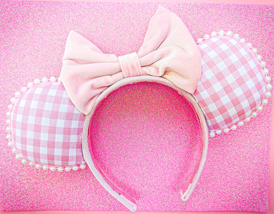 Pink Picnic Minnie Ears