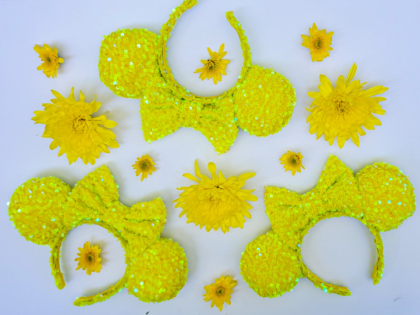 Highlight Me Yellow Sequin Inspired Minnie Ears