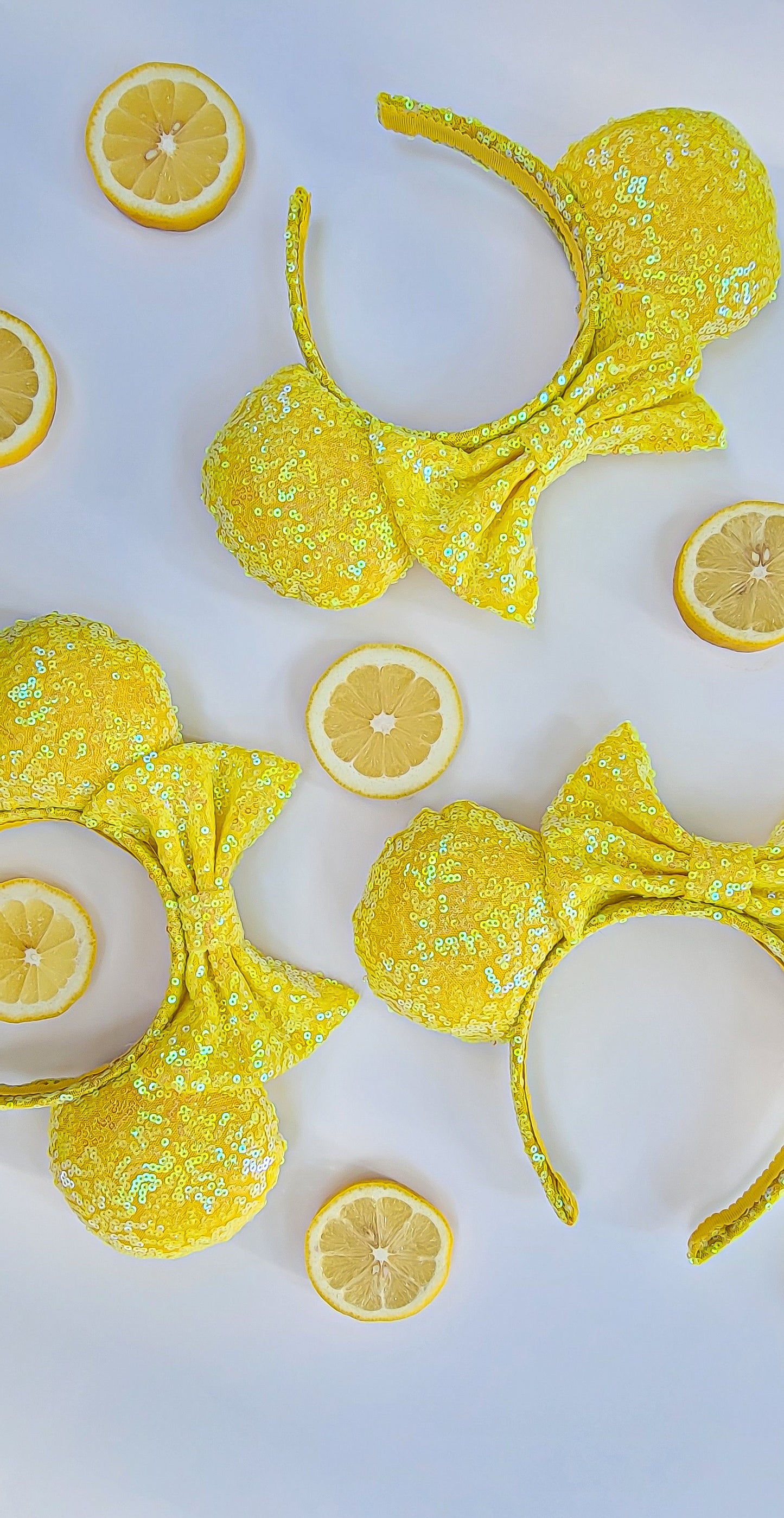 Lemon Squeezy - Yellow Sequin Minnie Ears