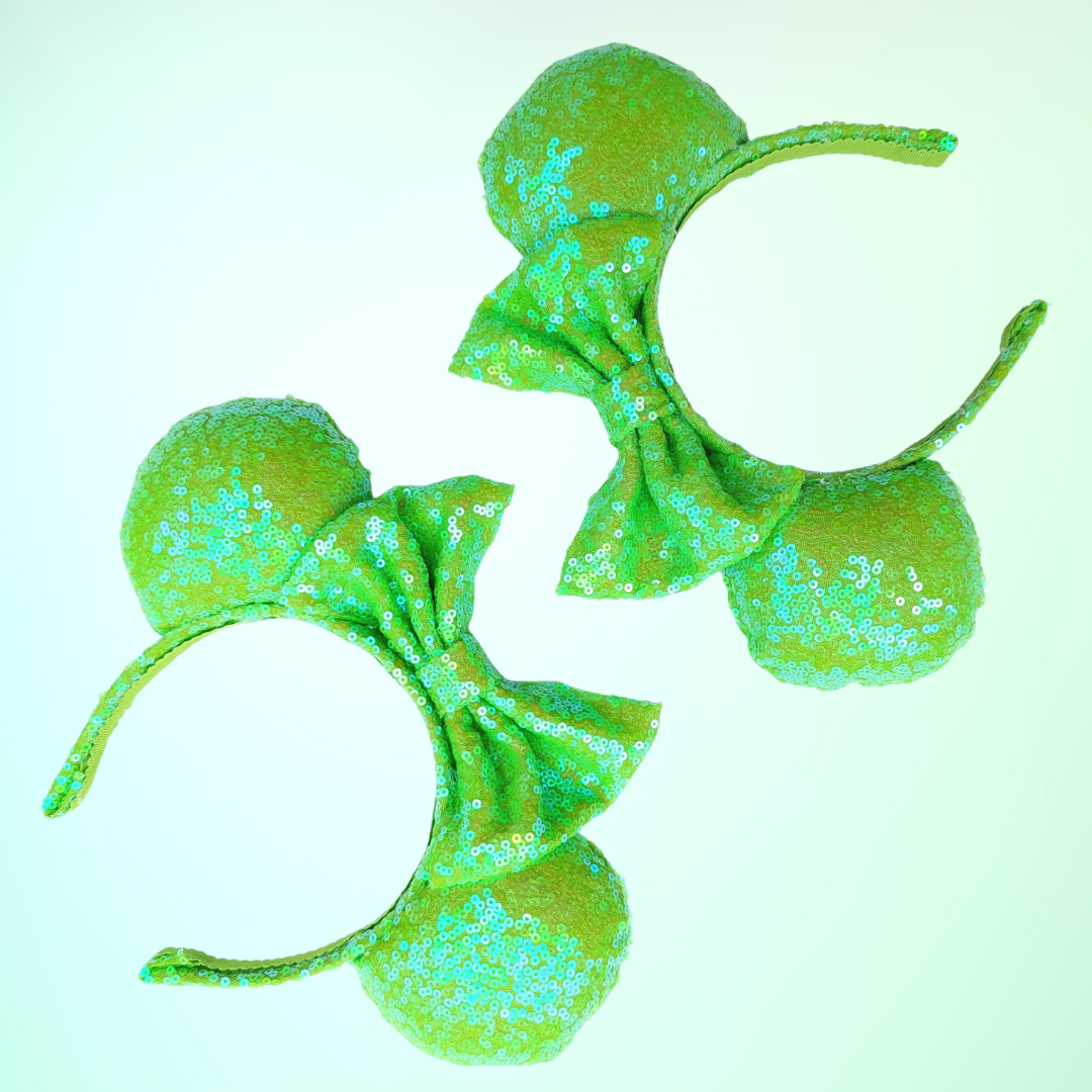 Neverland Green Sequin Minnie Ears
