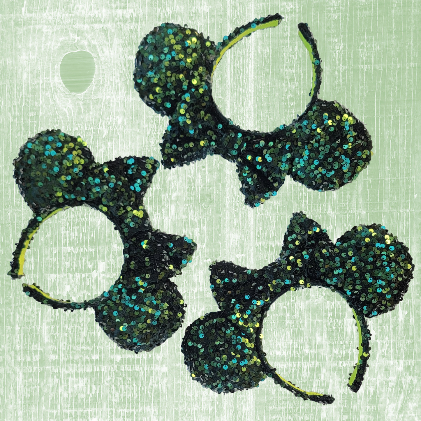 Balsam Green Sequin Minnie Ears