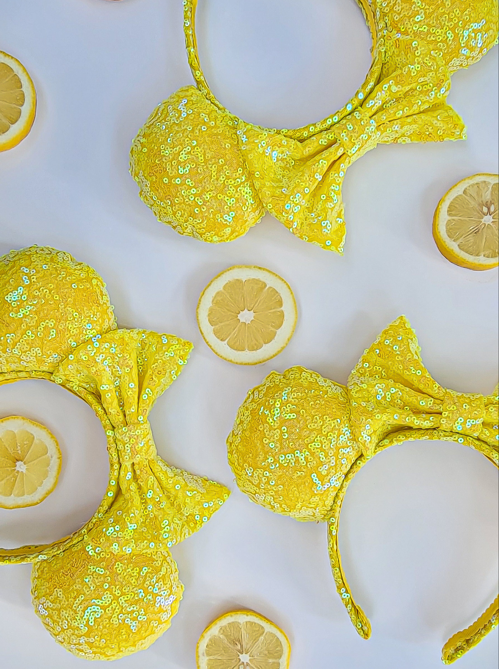 Lemon Squeezy - Yellow Sequin Minnie Ears