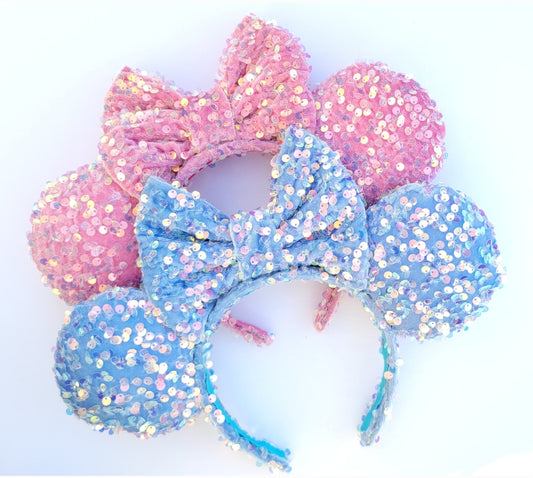 Make it Pink or Blue Sequin Inspired Minnie Ears