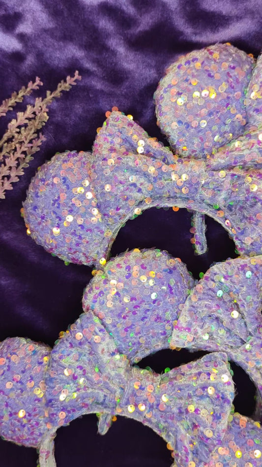 Lavender Haze Sequin Inspired Minnie Ears