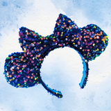 Uncharted Waters Blue Sequin Inspired Minnie Ears