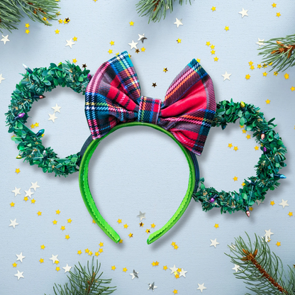 Oh Christmas Wreath Minnie Ears