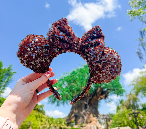 You’ll Be in My hEARt Brown Sequin Minnie Ears