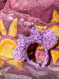 Flower Gleam & Glow - Purple/Pink Sequin Minnie Ears