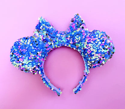 Paint The Town Blue Sequin Minnie Ears