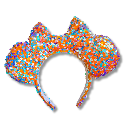 P. Sherman Orange/Blue Sequin Minnie Ears