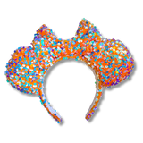 P. Sherman Orange/Blue Sequin Minnie Ears