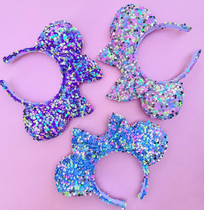 Paint The Town Blue Sequin Minnie Ears