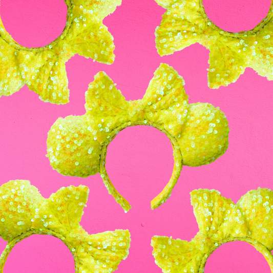 Highlight Me Yellow Sequin Inspired Minnie Ears
