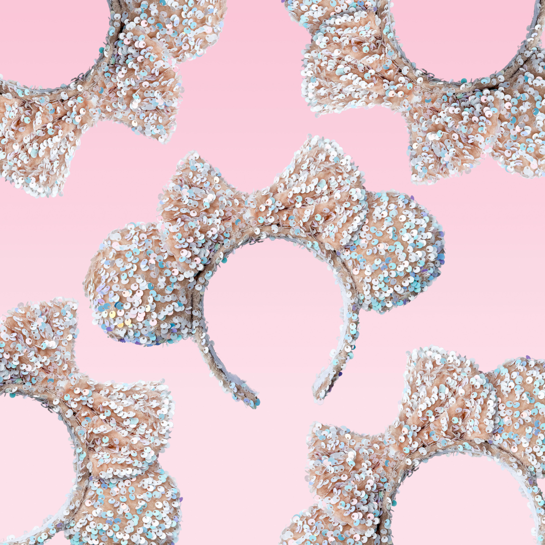 Sugar and Spice Cream Sequin Inspired Minnie Ears
