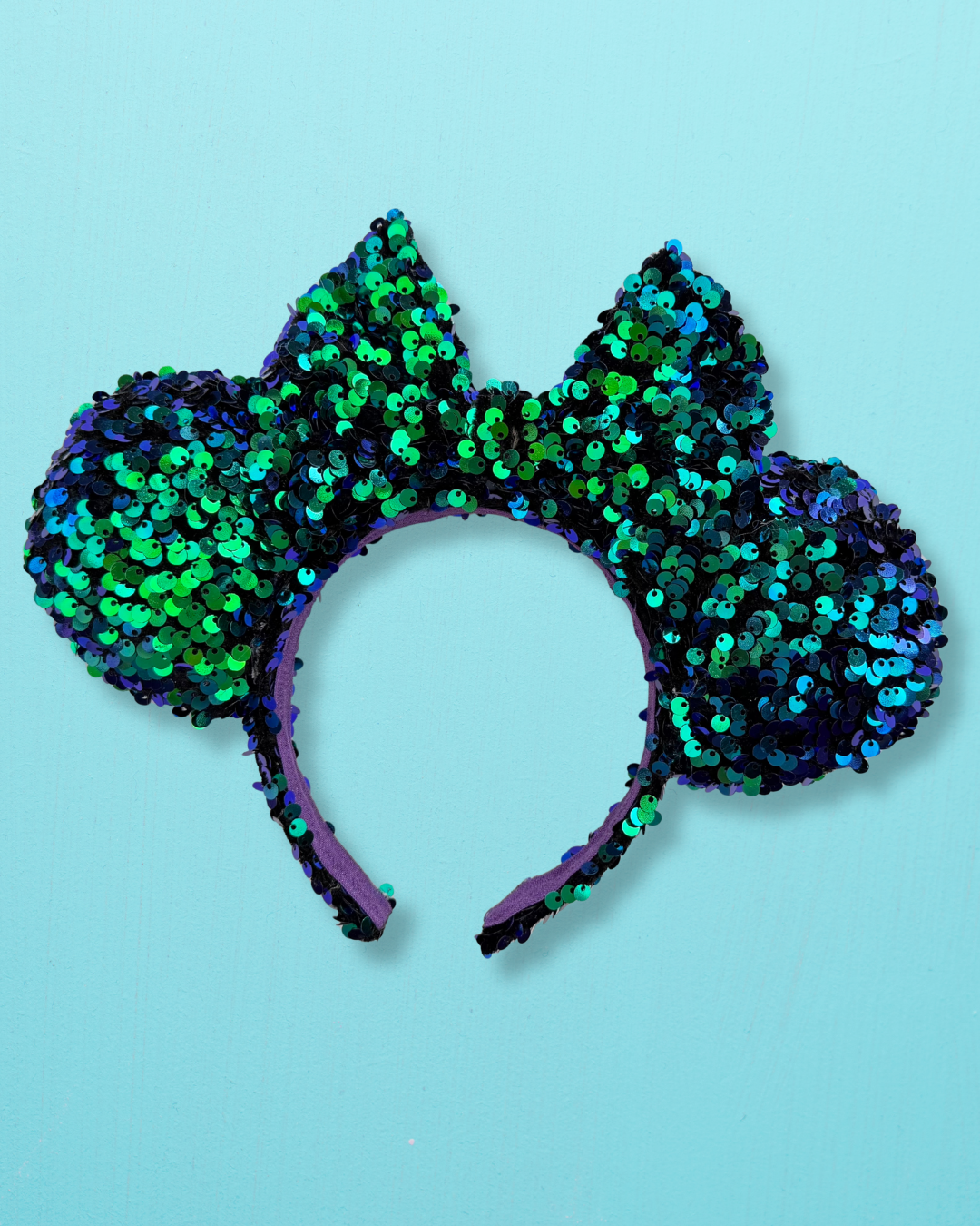 Dinglehopper Dreams Blue/Green Sequin Inspired Minnie Ears