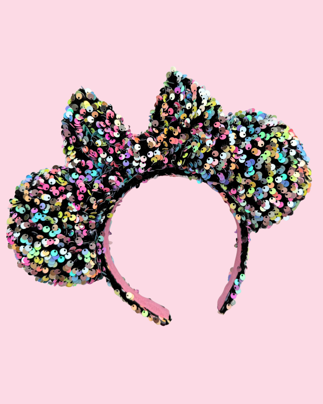 Electric Rainbow Sequin Inspired Minnie Ears