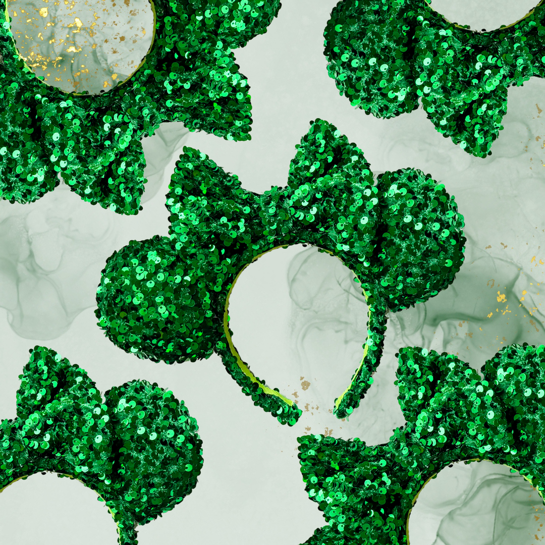 Green with Envy Sequin Inspired Minnie Ears
