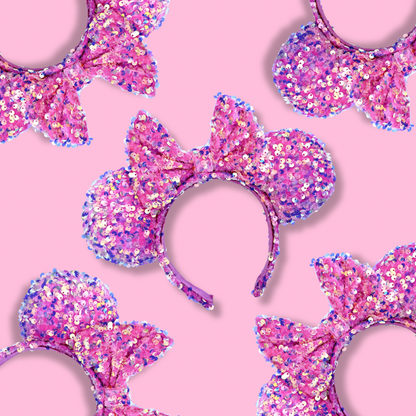Make it Pink Sequin Inspired Minnie Ears