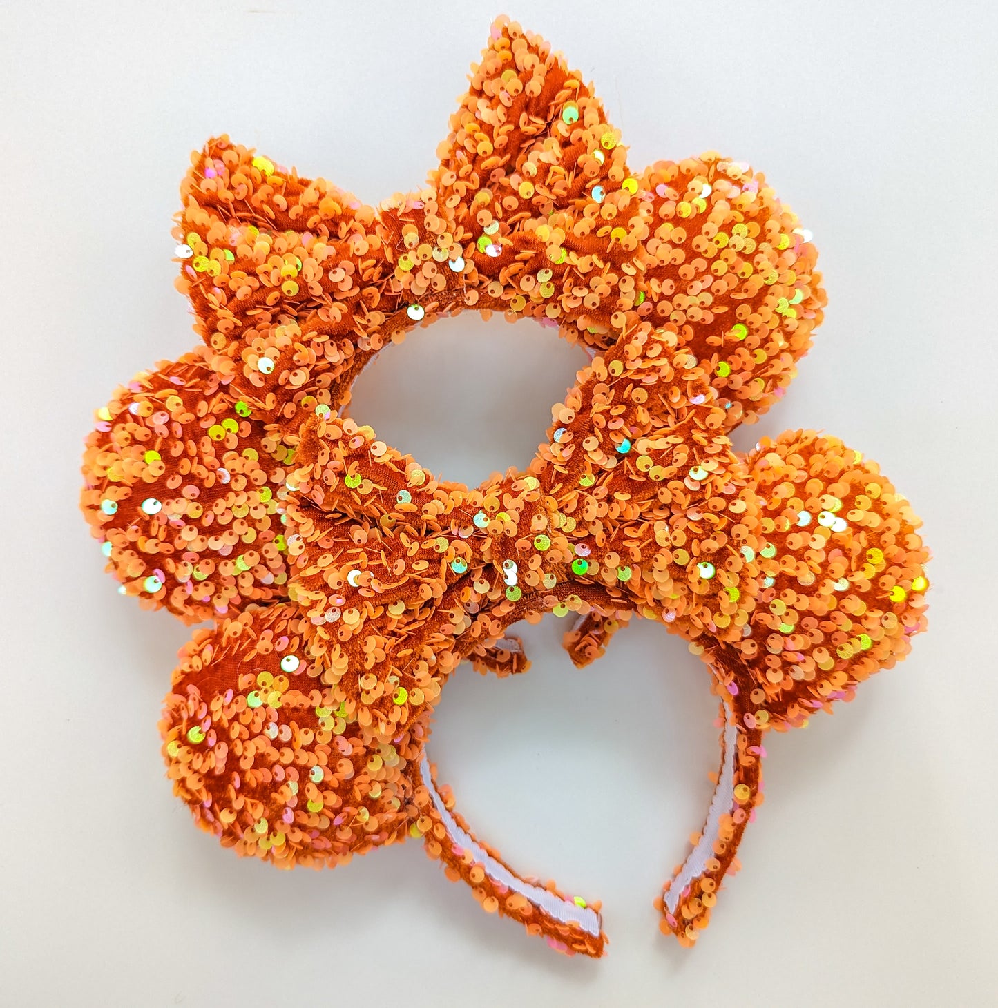 Pumpkin Spice Orange Sequin Minnie Ears