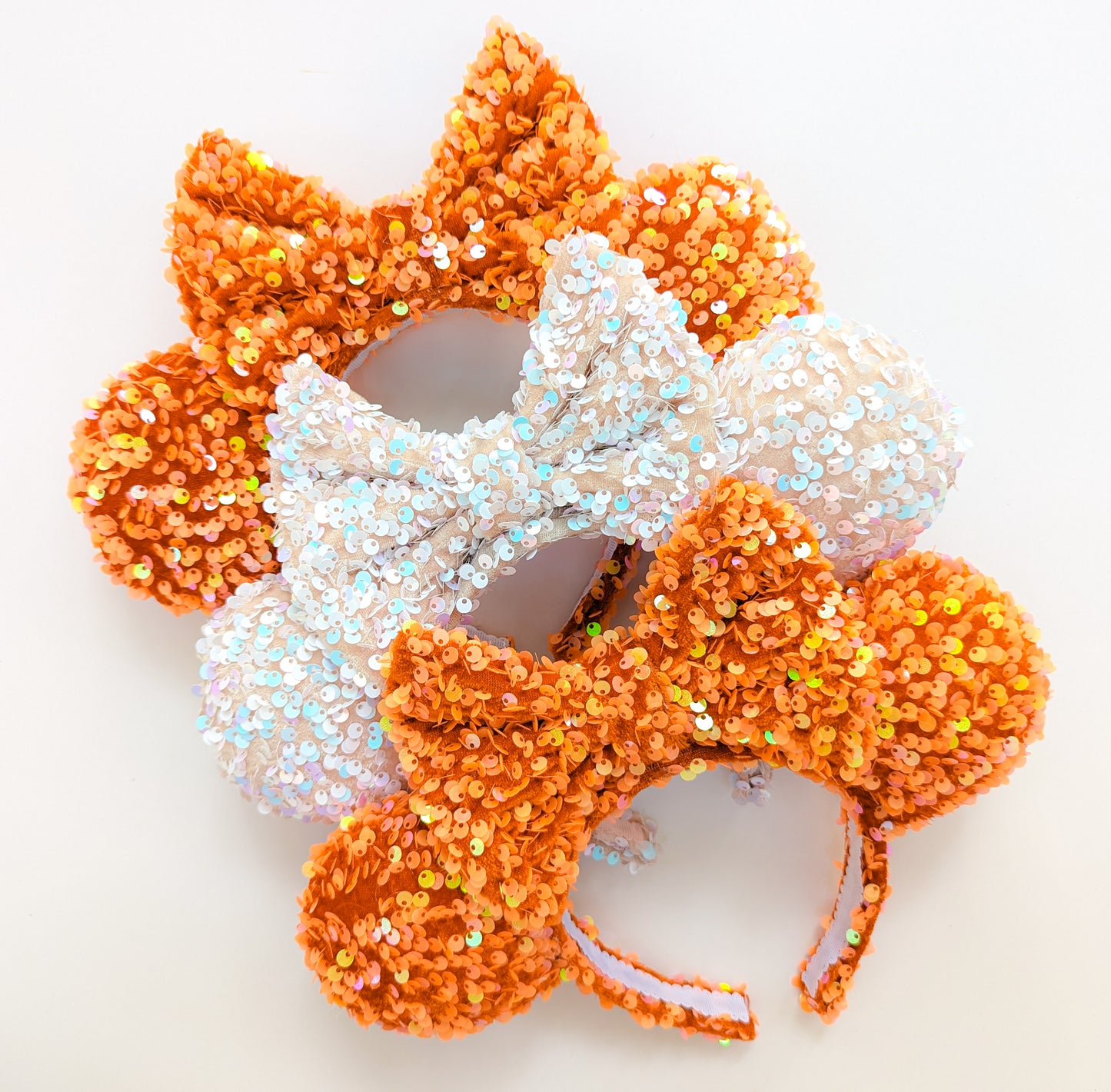 Pumpkin Spice Orange Sequin Minnie Ears