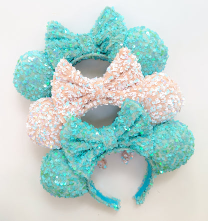 Wildest Dreams Aqua Sequin Minnie Ears