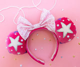 Pink Cowgirl Inspired Minnie Ears