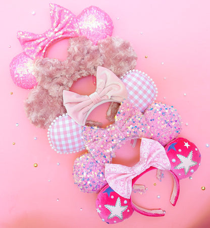 Pink Picnic Minnie Ears