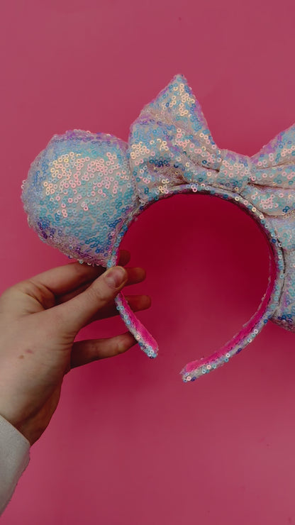 Pure Magic - White Sequin Minnie Ears