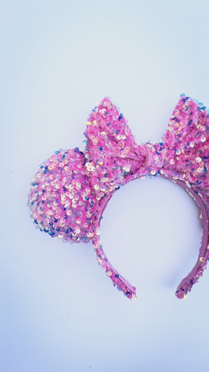 Make it Pink Sequin Inspired Minnie Ears