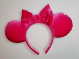 Hot Pink Velvet Minnie Ears
