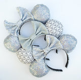 Epcot Silver Sequin Minnie Ears