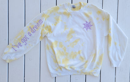 Rapunzel Inspired Tie Dye Sweatshirt