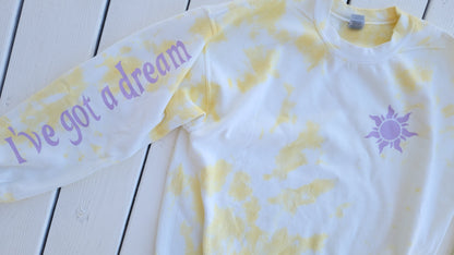 Rapunzel Inspired Tie Dye Sweatshirt