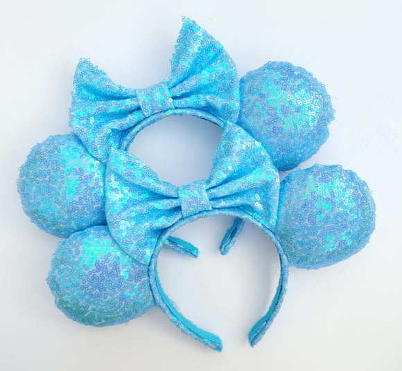 A Dream is a Wish Blue Sequin Minnie Ears