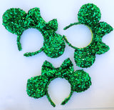 Green with Envy Sequin Inspired Minnie Ears