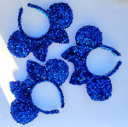 The Ocean Calls Me - Blue Sequin Minnie Ears