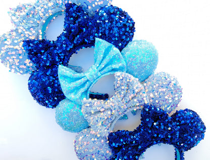 The Ocean Calls Me - Blue Sequin Minnie Ears