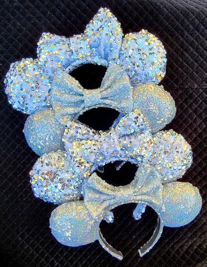 White as Snow Sequin Inspired Minnie Ears