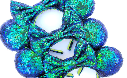 Under the Sea - Green/Blue Sequin Minnie Ears