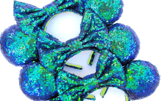 Under the Sea - Green/Blue Sequin Minnie Ears