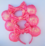 Tickled Pink Sequin Minnie Ears