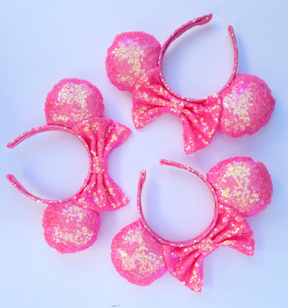 Tickled Pink Sequin Minnie Ears